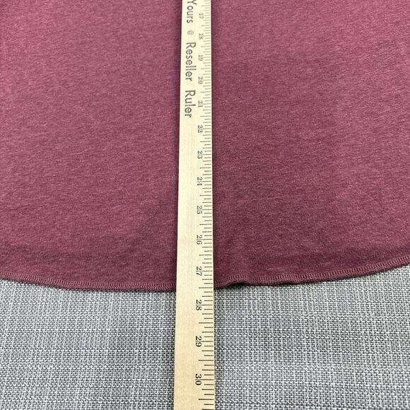 Marine Layer Henley Shirt Mens Large Burgundy Long Sleeve Comfort Rayon Blend - Picture 8 of 8